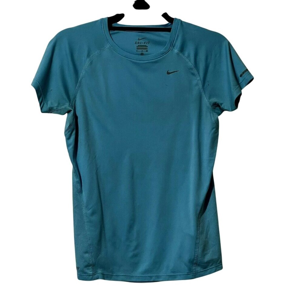 Nike Dri-Fit Womens Size S Aqua Blue Athletic Activewear T-Shirt